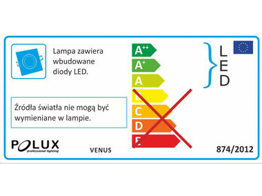 Zdjęcie: Oprawa LED Venus  biała POLUX
