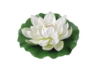 Zdjęcie: Imitacja lilii wodnej 28 cm biała GREENMILL CLASSIC