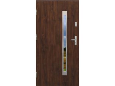 Drzwi zewnętrzne stalowo-drewniane Disting Otello 11B Orzech 80 cm lewe KR CENTER