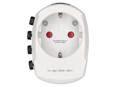 Zdjęcie: Adapter podróżny do Ameryki, Afryki, Azji biały EMOS