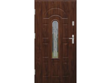 Drzwi zewnętrzne stalowo-drewniane Disting Fedora 03 Orzech 90 cm lewe KR CENTER