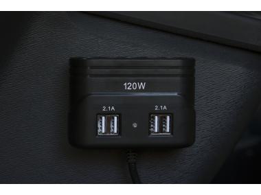 Zdjęcie: Rozgałęźnik gniazda zapalniczki na 3 gniazda + 4x USB LB0162 LIBOX