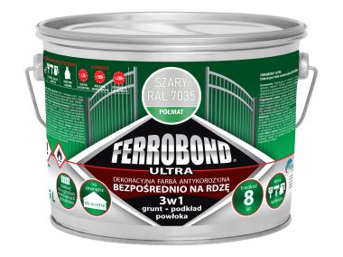 Zdjęcie: Farba antykorozyjna Ferrobond Ultra półmat szary 2,5L JURGA