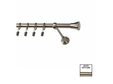 Zdjęcie: Karnisz pojedynczy Zeus fi 19 mm - 320 cm monako złoto KARWEL