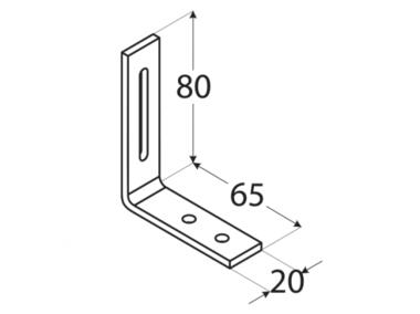 Zdjęcie: Kątownik z regulacją 8x6,5x2 cm KR1 DMX