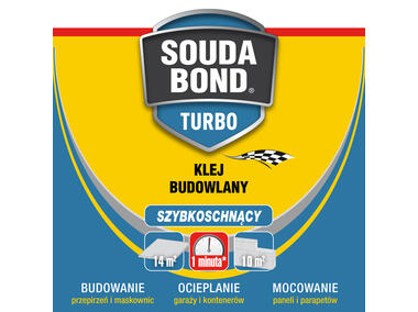 Zdjęcie: Klej budowlany szybkoschnący Soudabond Easy Turbo 750 ml SOUDAL