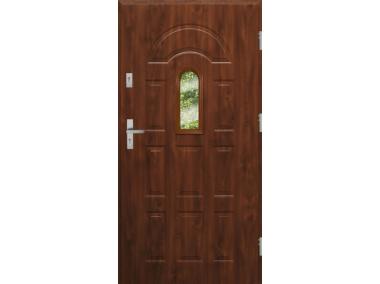 Drzwi zewnętrzne stalowo-drewniane Disting Fedora 02 Dąb złoty 90 cm prawe KR CENTER