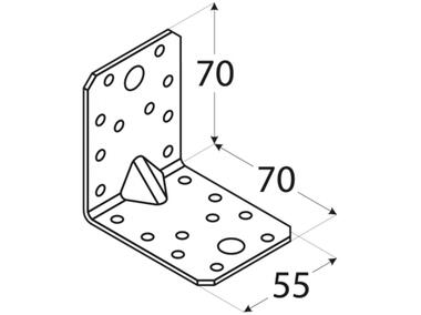Zdjęcie: Kątownik z przetłoczeniem 7x7x5,5 cm KP4 DMX
