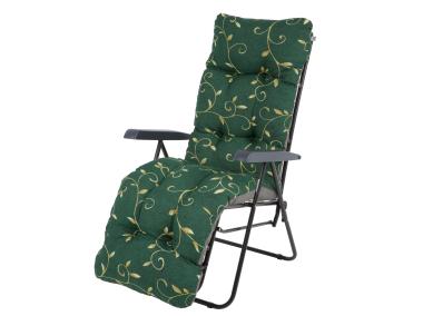 Leżak fotel Malaga Plus z podnóżkiem zielony PATIO