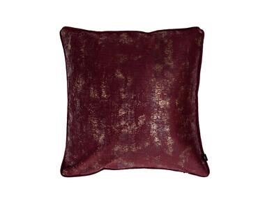 Zdjęcie: Poszewka welwetowa ze złotym nadrukiem oh my bordowo-biało-złoty 45x45 cm CHIC HOME