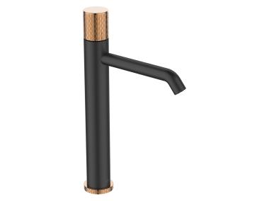 Zdjęcie: Bateria umywalkowa wysoka Moonlight czarny/rose gold INVENA