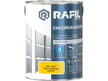 Zdjęcie: Emalia chlorokauczuk żółty drogowy RAL1023 5L RAFIL