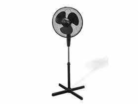 Wentylator podłogowy 40 W 40 cm czarny POLUX
