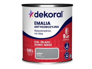 Zdjęcie: Emalia antykorozyjna bezpośrednio na rdzę, srebrny metalik DEKORAL