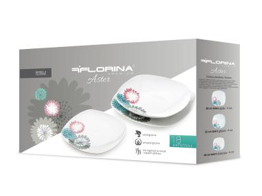 Zdjęcie: Komplet talerzy Aster 18-elementowy FLORINA