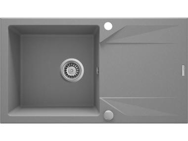 Zdjęcie: Zlewozmywak Evora szary metalik granit 1K Z/O 780x440x193, space saver DEANTE