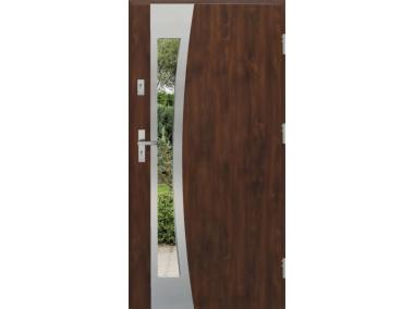 Zdjęcie: Drzwi zewnętrzne stalowo-drewniane Disting Otello 17B Orzech 90 cm prawe KR CENTER