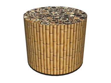 Zdjęcie: Pufa dekoracyjna Bambus 40x40 cm BERTONI