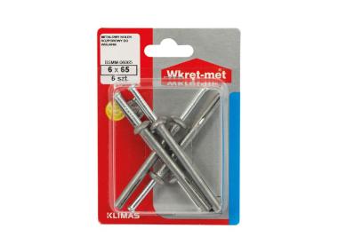 Zdjęcie: Kołki metalowe do wbijania 6x65 mm - 6 szt. WKRĘT-MET