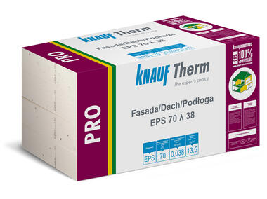 Styropian frezowany Therm Pro Fasada/Dach/Podłoga EPS 70 - 38, 300x490x990 mm KNAUF INDUSTRIES