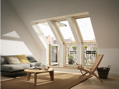 Zdjęcie: Okno balkonowe VEB 3065G drewniane dolna część, 78x109 cm VELUX