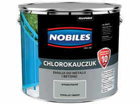 Farba emalia chlorokauczukowa 10 L popielaty NOBILES