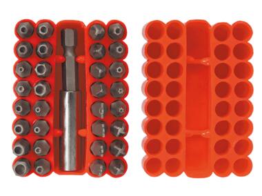 Zdjęcie: Końcówki wkrętakowe z uchwytem, zestaw 33 sztuk TOP TOOLS
