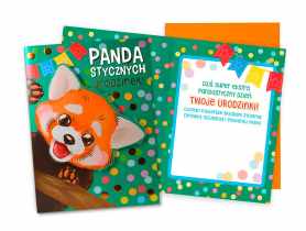 Karnet DKP-055 Urodziny dziecięce - czerwona panda KUKARTKA