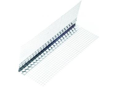 Zdjęcie: Narożnik aluminiowy 23x23 mm - 2,5 mb z siatką 80x120 mm Premium KOELNER