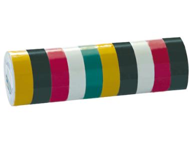 Zdjęcie: Taśma izolacyjna z PCV 19x0,13 mm - 10 m - 10 szt. MEGA