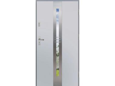 Zdjęcie: Drzwi zewnętrzne stalowo-drewniane Disting Otello 06 Biały 90 cm prawe KR CENTER