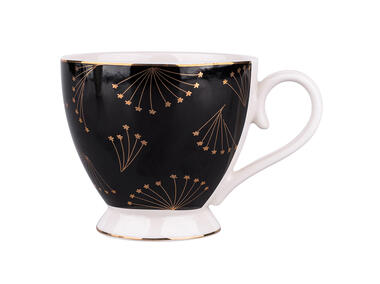 Zdjęcie: Kubek Jumbo na stopce nbc 350 ml art deco modern nature czarny ALTOMDESIGN