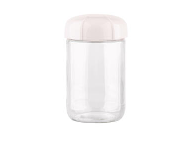 Zdjęcie: Pojemnik szklany z plastikową pokrywą 660ml krem ALTOMDESIGN