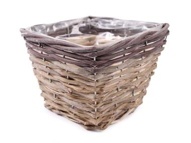 Zdjęcie: Osłonka wiklinowa z folią 16x16x12 cm kwadratowa TIN TOURS