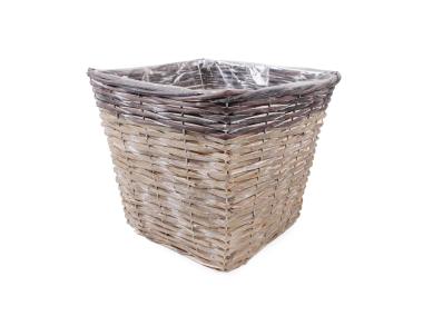 Zdjęcie: Osłonka wiklinowa na doniczkę 27x27x23 cm TIN TOURS