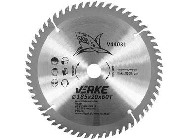 Zdjęcie: Tarcza widiowa 185 mm x 20 mm 60T VERKE