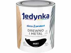 Emalia akrylowa Deco&Protect drewno i metal mat czarny 0,7 L JEDYNKA