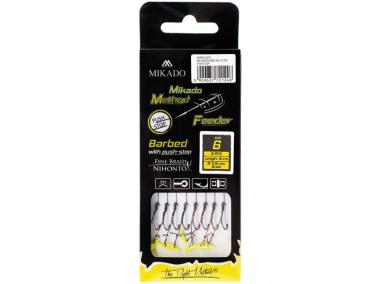 Zdjęcie: Haczyk do metody z push stopem - hak z zadziorem nr 10 plecionka 0,12 mm/10 cm - op. 8 sztuk MIKADO