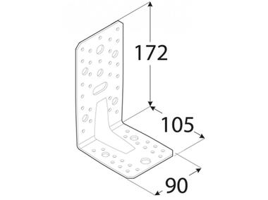 Zdjęcie: Kątownik z przetłoczeniem 17,2x10,5x9 cm KP6 DMX