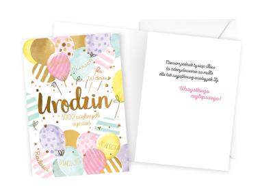 Zdjęcie: Karnet GS-029 W dniu urodzin - balony KUKARTKA