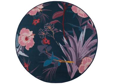 Zdjęcie: Dywan Jungle 135 cm koło, kwiaty pomarańczowo-czarne MULTI-DECOR