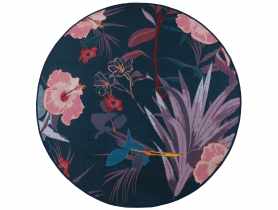 Dywan Jungle 135 cm koło, kwiaty pomarańczowo-czarne MULTI-DECOR