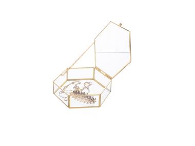 Zdjęcie: Szkatułka szklana 17x16 cm Golden Honey ALTOMDESIGN
