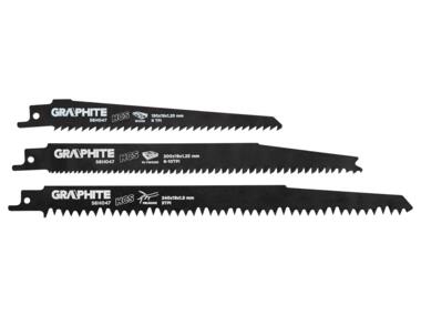 Zdjęcie: Brzeszczoty do piły szablastej HCS, zestaw 3 szt. GRAPHITE