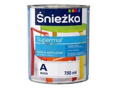 Zdjęcie: Emalia akrylowa Supermal BazaA 0,75L ŚNIEŻKA