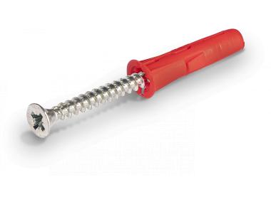 Zdjęcie: Kołek uniwersalny Uno 6 x 28 mm z wkrętem, 60 sztuk RAWLPLUG