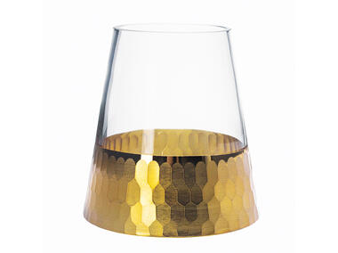 Zdjęcie: Wazon świecznik szklany 12 cm Golden Honey ALTOMDESIGN