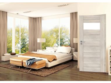 Zdjęcie: Drzwi wewnętrzne 80 cm prawe 1/4 Ibiza 40 Dąb montana VOSTER