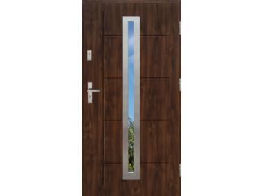 Zdjęcie: Drzwi zewnętrzne stalowo-drewniane Disting Nicolo 04 Orzech 90 cm prawe KR CENTER
