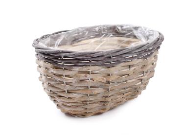 Zdjęcie: Osłonka wiklinowa na doniczkę 23x17x12 cm TIN TOURS